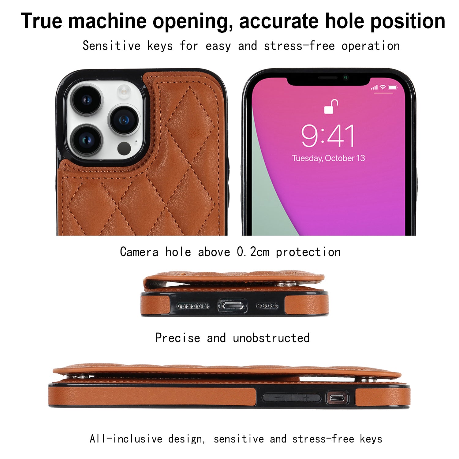 For iPhone 12 Pro Max Anti-Scratch Phone Cover Magnetic Button Kickstand Card Holder PU Leather TPU Case For iPhone 12 Pro Max Anti-Scratch Phone Cover Magnetic Button Kickstand Card Holder PU Leather TPU Case